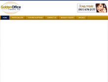 Tablet Screenshot of goldenofficetrailers.com
